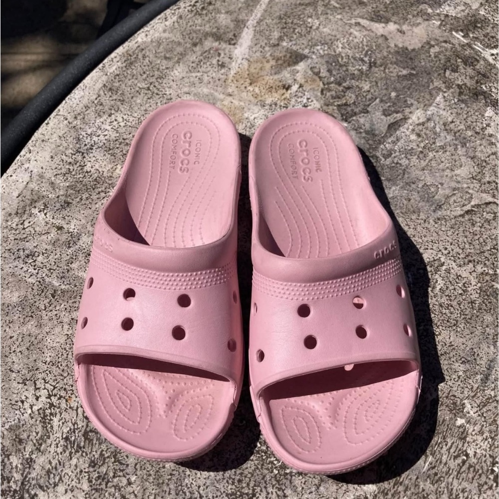 CROCS Light Pink Slide Sandals